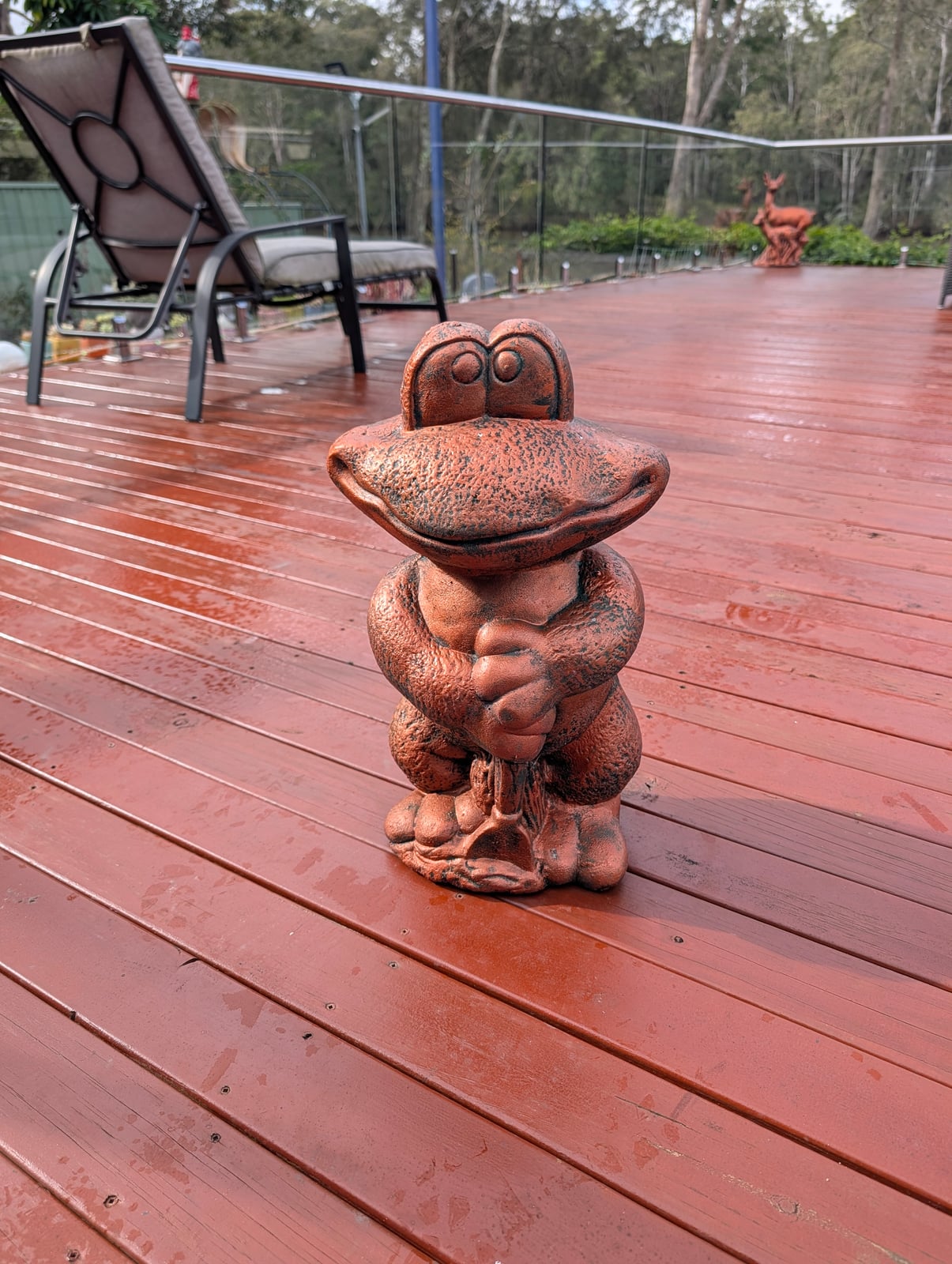 Digger Frog Statue — Steve-made product from Steve's Oasis Landscapes