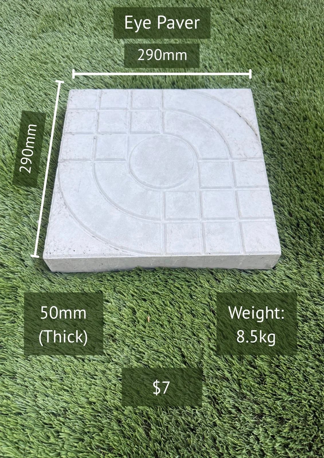 Eye Paver 290 x 290 — Steve-made product from Steve's Oasis Landscapes