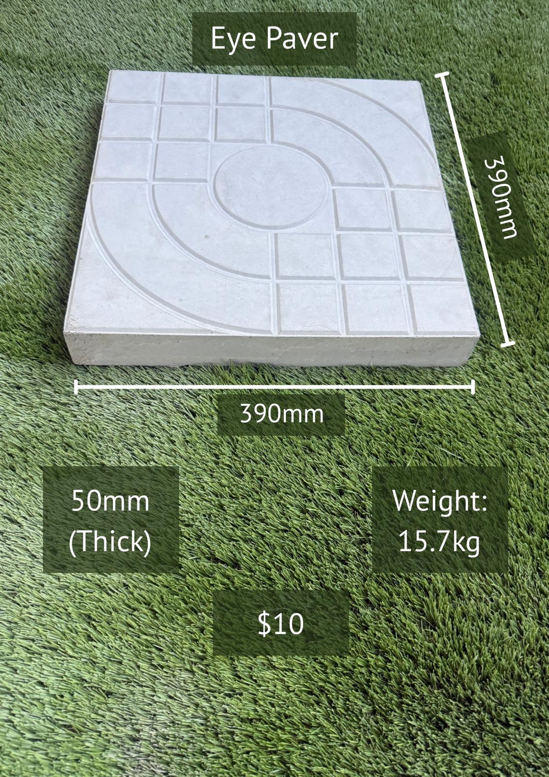 Eye Paver 390 x 390 — Steve-made landscape product from Steve's Oasis Landscapes
