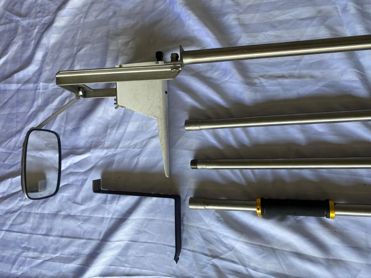 Safety-First Gutter Cleaner laid out showing extendable handles