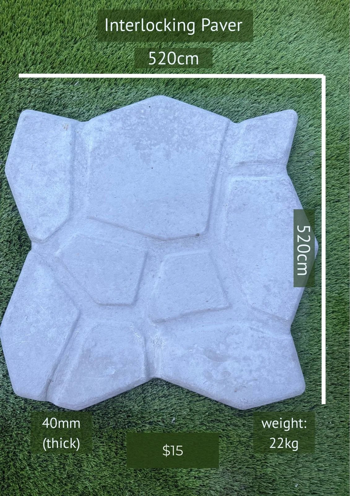 Interlocking Paver — Steve-made product from Steve's Oasis Landscapes