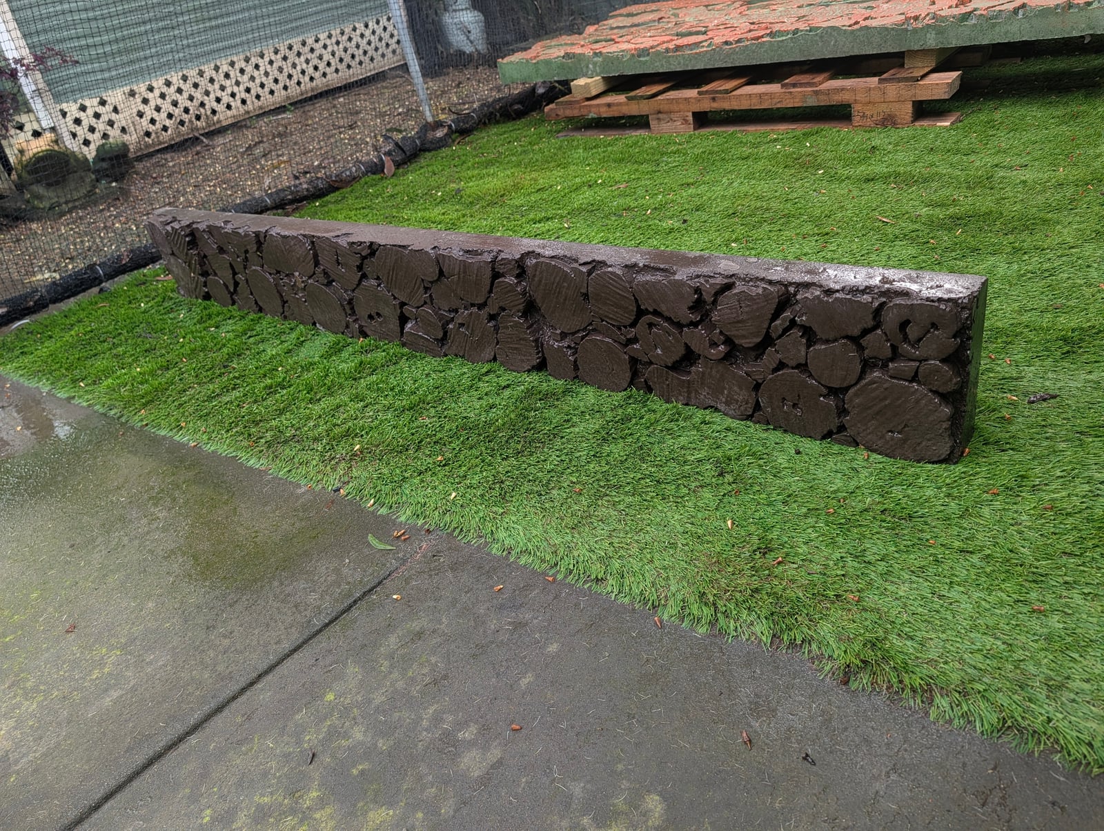 Log Block Concrete Sleeper — Steve-made product from Steve's Oasis Landscapes