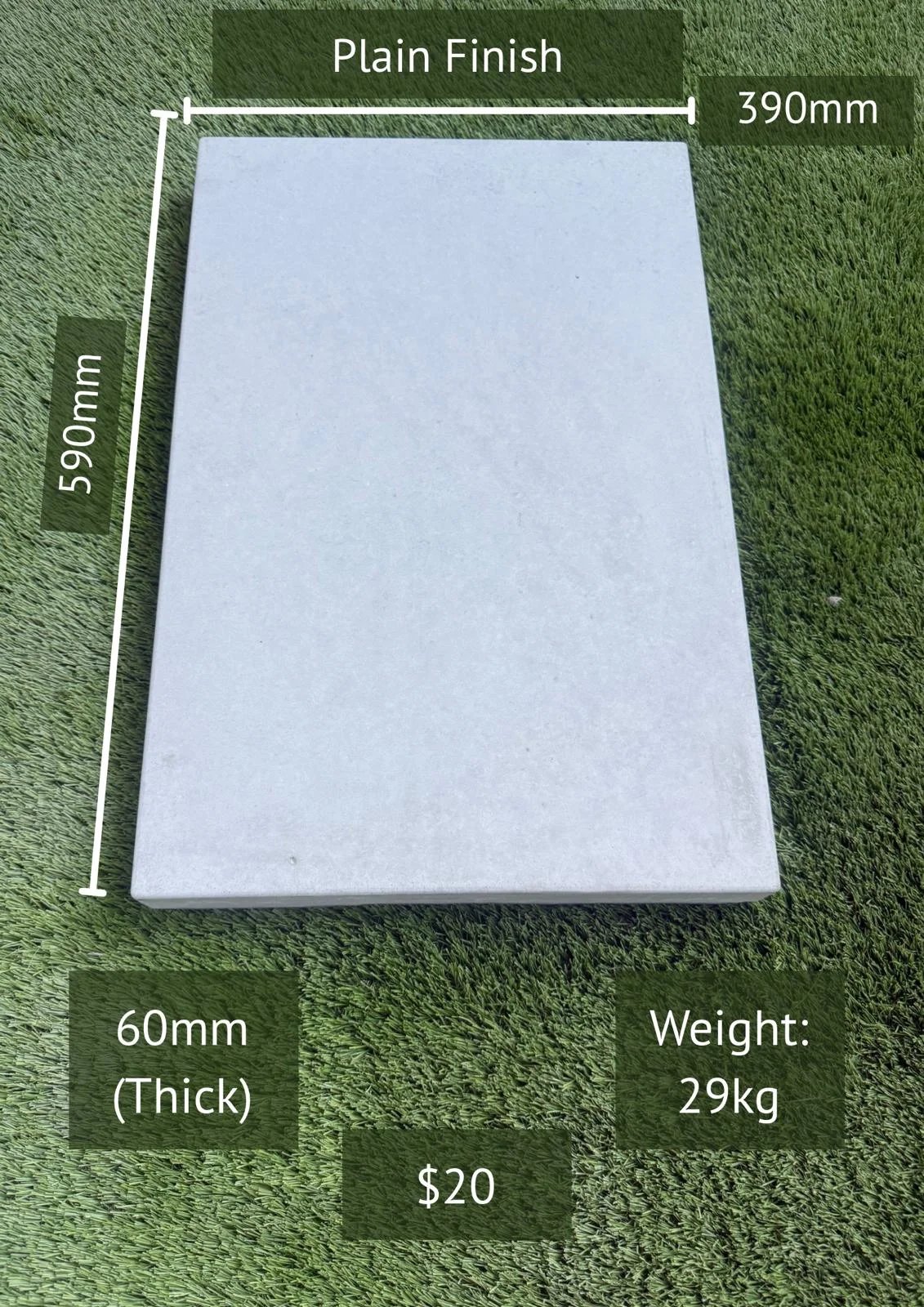 Plain Finish Paver 390 x 590 — Steve-made product from Steve's Oasis Landscapes