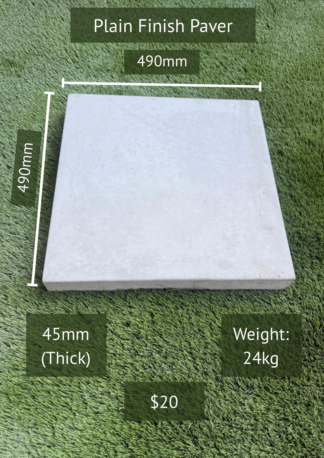 Plain Finish Paver 490 x 490 — Steve-made landscape product from Steve's Oasis Landscapes