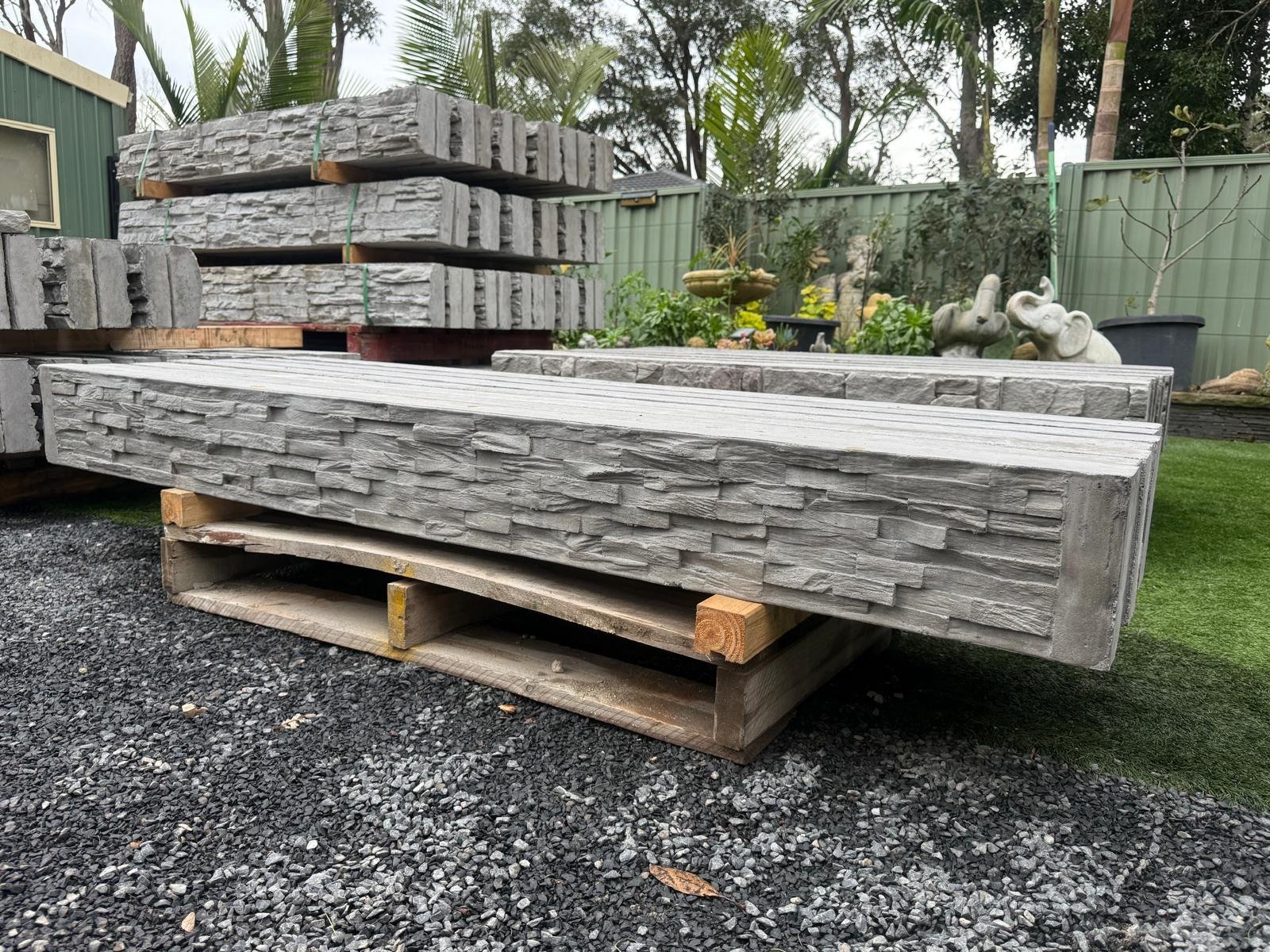 Smooth Stack Stone Concrete Sleeper — Steve-made product from Steve's Oasis Landscapes
