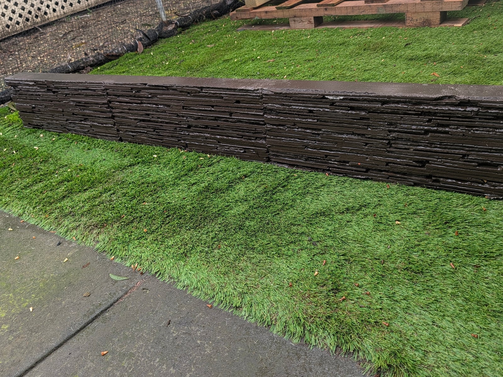 Slate Stack Concrete Sleeper — Steve-made landscape product from Steve's Oasis Landscapes